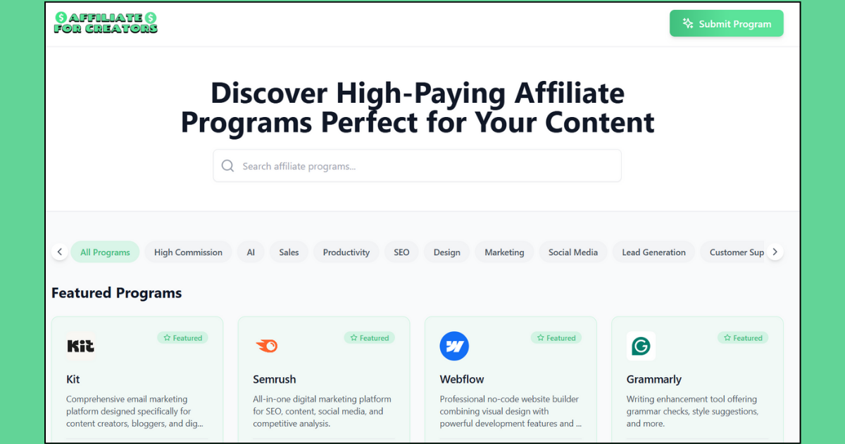 Affiliate For Creators product image